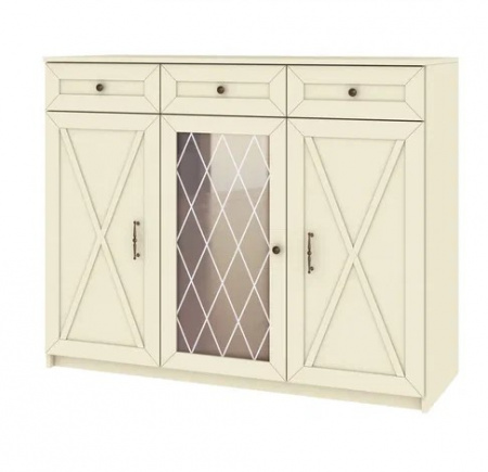 Комод Бэль широкий со стеклом от магазина Мебельвозов в Нижнем Новгороде