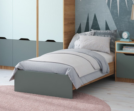 RICH Кровать КР-003 (Мята/голубой) детальное изображение от магазина mebelvozov.ru в Нижнем Новгороде