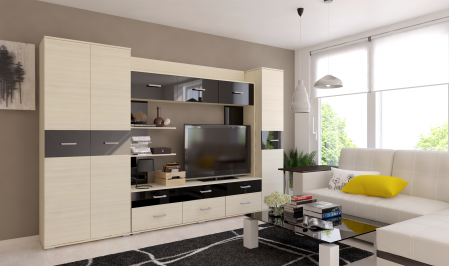 Шкаф в гостинную двухдверный Сити 32 от компании Мебельвозов в Нижнем Новгороде