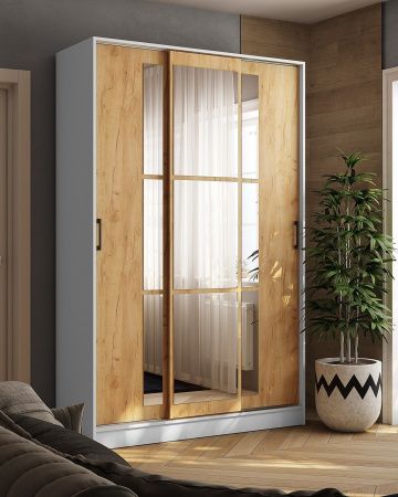 Шкаф-купе Стиль-2 1400 (белый/дуб крафт золотой) от компании Мебельвозов в Нижнем Новгороде