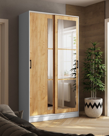 Шкаф-купе Стиль-2 1200 (белый/дуб крафт золотой) от компании Мебельвозов в Нижнем Новгороде