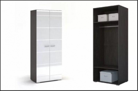 ВЕГАС шкаф 2-х створчатый (венге/белый глянец) от компании Мебельвозов в Нижнем Новгороде