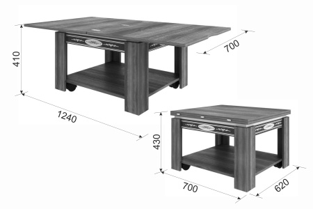 Стол журнальный Адам 1 (белый рамух) от Mebelvozov в Нижнем Новгороде
