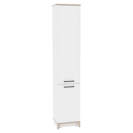 Aurelio 11 (гостиная) Шкаф для белья (модуль 155), Белый-Блеквуд Сатиновый от компании Мебельвозов в Нижнем Новгороде