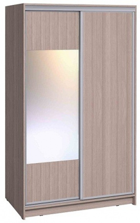 Шкаф-купе 3 Simple без карниза (Ясень шимо светлый) от компании Мебельвозов в Нижнем Новгороде