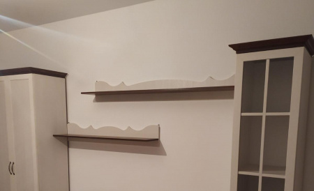 Новая картинка полка в гостинную латте 90-02 фабрики Атлант от Мебельвозов в Нижнем Новгороде