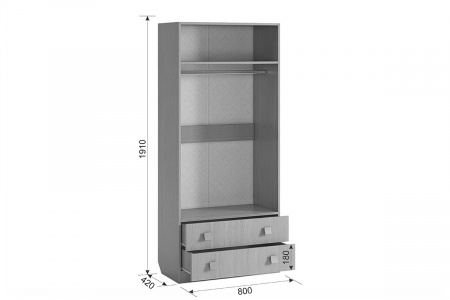 Шкаф комбинированный 2х-створчатый Амели детальное изображение от магазина mebelvozov.ru в Нижнем Новгороде