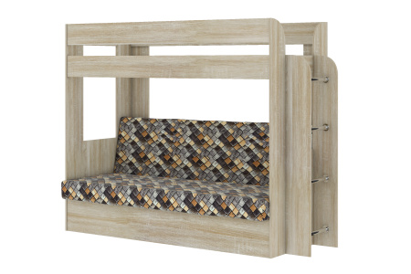 Кровать-Диван 2-х этажная Карамель 75 (дуб сонома светлый) детальное изображение от магазина mebelvozov.ru в Нижнем Новгороде