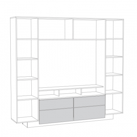 Стенка в гостиную Румба (белый глянец) от интернет магазина Mebelvozov в Нижнем Новгороде