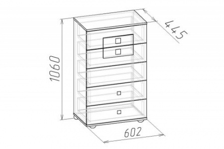  Комод АМЕЛИ 9 (Венге) от магазина Мебельвозов в Нижнем Новгороде