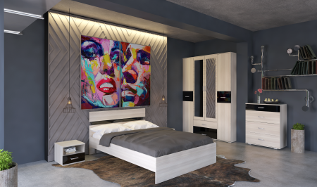 Кровать двуспальная Сити 73 с ортопедическим основанием фото от Мебельвозов в Нижнем Новгороде