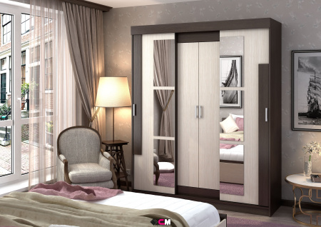 Шкаф-купе Фея (венге/дуб) от компании Мебельвозов в Нижнем Новгороде