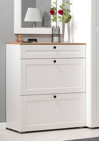 Остин Тумба для обуви 16.121 (белый/дуб вотан) от магазина Мебельвозов в Нижнем Новгороде