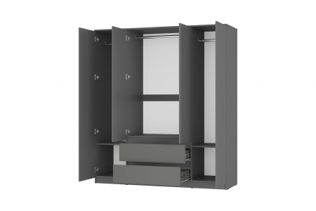 Шкаф 4-х створчатый "Симпл" ШК-13 Графит от компании Мебельвозов в Нижнем Новгороде