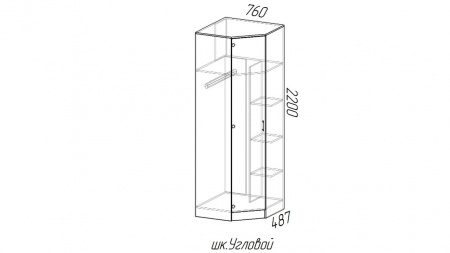 Шкаф угловой венге/лоредо от компании Мебельвозов в Нижнем Новгороде