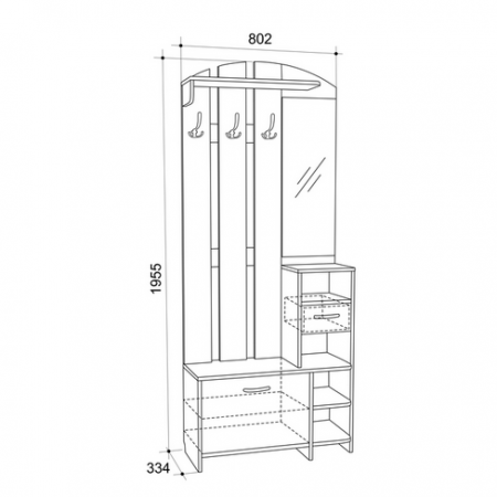 Прихожая Мила (Дуб Сонома) от магазина Мебельвозов в Нижнем Новгороде