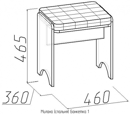 Банкетка1 Милана (Орех) от магазина Мебельвозов в Нижнем Новгороде