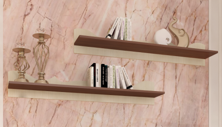 Новая картинка полка в гостинную латте 90-01 фабрики Атлант от Мебельвозов в Нижнем Новгороде