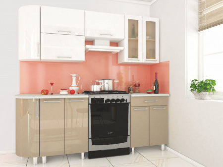 Кухонный гарнитур Танго 2100 (БЕЛЫЙ/МОККО) от магазина Мебельвозов в Нижнем Новгороде