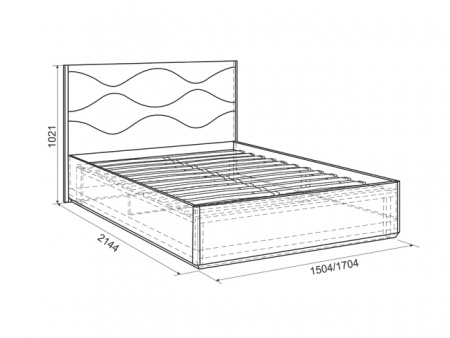 Кровать с подъемным механизмом 1.6 Люкс Зара (Дуб сонома/Белый)		 от магазина Мебельвозов в Нижнем Новгороде