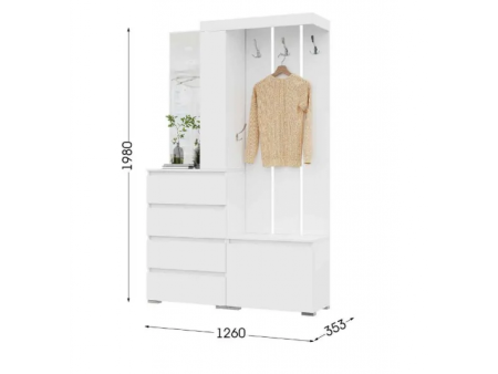 ХЕЛЕН ПР-01 Прихожая (БЕЛЫЙ) от магазина Мебельвозов в Нижнем Новгороде