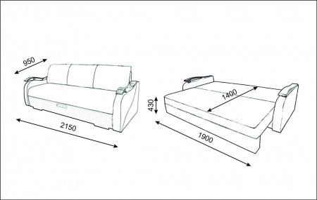 Диван еврокнижка Канзас-6 от магазина Мебельвозов в Нижнем Новгороде