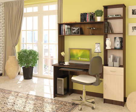 Стол компьютерный Интел-2(Бодега темная/бодега светлая) от магазина Мебельвозов в Нижнем Новгороде