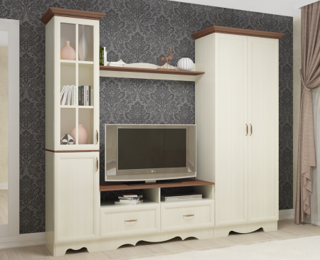 Шкаф двухдверный в гостинную Латте 2 от компании Мебельвозов в Нижнем Новгороде