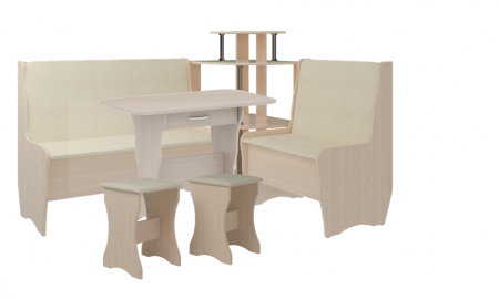 Кухонный уголок Трапези Тессера со столом и табуретом 2шт (Анкор светлый) от магазина Мебельвозов в Нижнем Новгороде