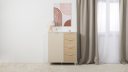 Марвэл Комод 16.234.01 (Белый PE шагрень) от магазина Мебельвозов в Нижнем Новгороде