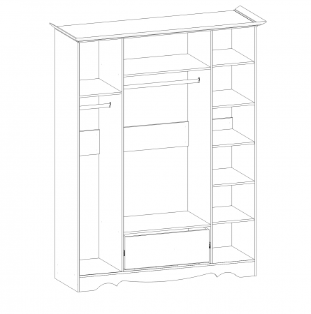 Шкаф четырехдверный в спальню Латте 4 от компании Мебельвозов в Нижнем Новгороде