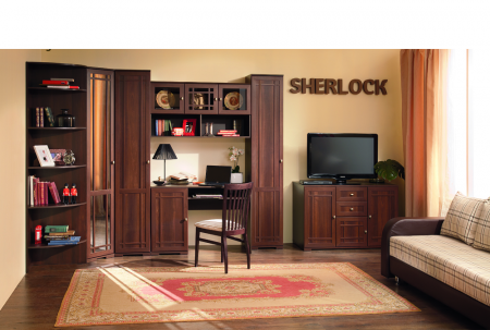 Шкаф навесной Орех шоколадный Sherlock 4  от компании Мебельвозов в Нижнем Новгороде