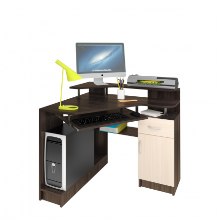 Стол компьютерный Интел-5(Бодега темный/ Бодега светлый) от магазина Мебельвозов в Нижнем Новгороде