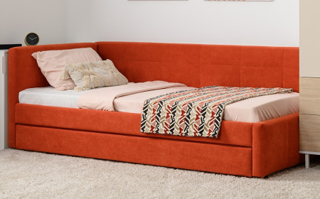 Марвэл 90 Кровать одинарная (EPIC 45 TERRA оранжевый) детальное изображение от магазина mebelvozov.ru в Нижнем Новгороде