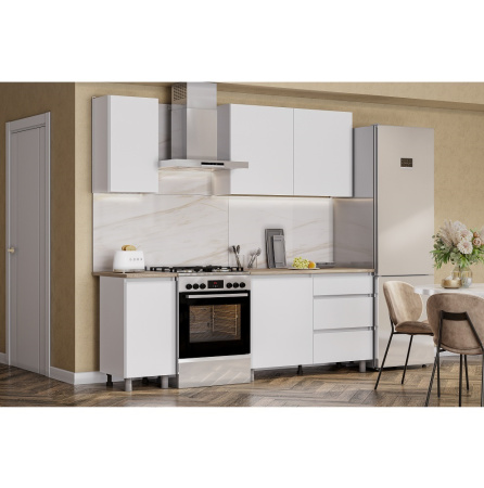 Кухонный гарнитур Денвер 1,6 м (Белый/сонома) от магазина Мебельвозов в Нижнем Новгороде