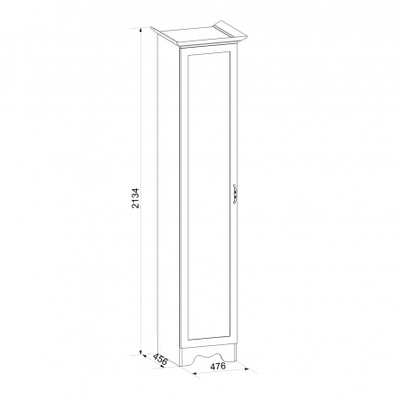 Шкаф однодверный в гостинную Латте 1 от компании Мебельвозов в Нижнем Новгороде
