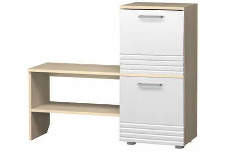 Обувница Веста (Дуб сонома/белый глянец) от магазина Мебельвозов в Нижнем Новгороде