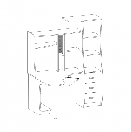 Стол компьютерный Интел-9(Бодега темный/Бодега светлый) от магазина Мебельвозов в Нижнем Новгороде