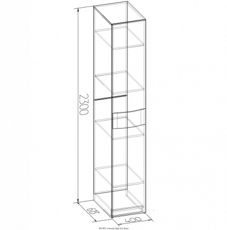 Пенал для белья АМЕЛИ 12 (Венге) от компании Мебельвозов в Нижнем Новгороде