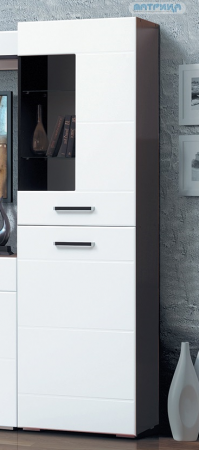 Шкаф напольный со стеклом Грация 1 модуль 3 МДФ матовый от Mebelvozov в Нижнем Новгороде