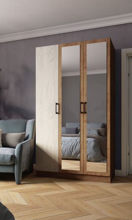 Шкаф Вегас 1200 (дуб крафт табачный/дуб крафт белый) от компании Мебельвозов в Нижнем Новгороде