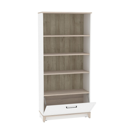 Aurelio 2 (гостиная) Шкаф МЦН (модуль 167), Белый-Блеквуд Сатиновый от компании Мебельвозов в Нижнем Новгороде