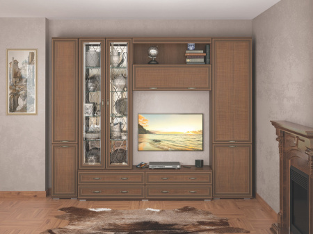 Пенал платяной с выдвижной штангой ЛШ-2 Ливорно (орех донской) от компании Мебельвозов в Нижнем Новгороде