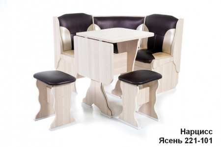 Кухонный уголок Нарцисс Ясень/221-101 от магазина Мебельвозов в Нижнем Новгороде