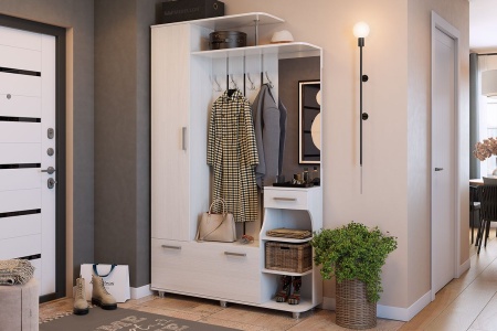 Прихожая Барселона-1 (белый рамух) от магазина Мебельвозов в Нижнем Новгороде