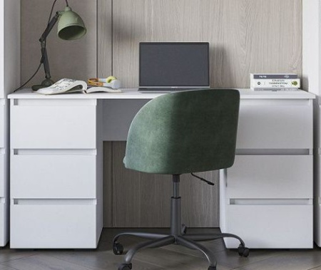 ХЕЛЕН ПС 02 Письменный стол (БЕЛЫЙ) детальное изображение от магазина mebelvozov.ru в Нижнем Новгороде