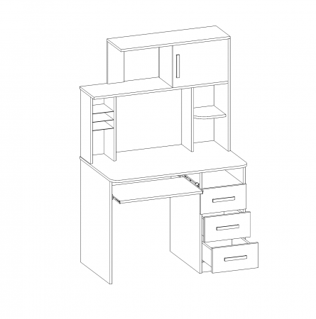 Стол компьютерный Интел-12(Бодега темная/бодега светлая) от магазина Мебельвозов в Нижнем Новгороде