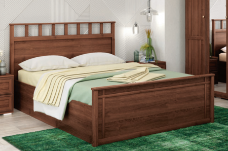Кровать Ричард 1,4 РКР-1 (орех донской) с ортопед. основанием на опорах от магазина Мебельвозов в Нижнем Новгороде