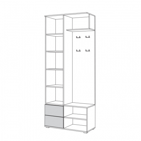 Куба Шкаф комбинированный 10.14 от магазина Мебельвозов в Нижнем Новгороде