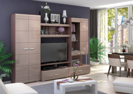 Гостиная Вегас-1 (ясень шимо/кофе с молоком) от интернет магазина Mebelvozov в Нижнем Новгороде